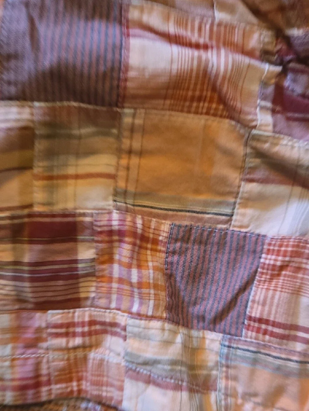 Vintage J. Crew Pink Plaid Patchwork Cotton Shorts 4